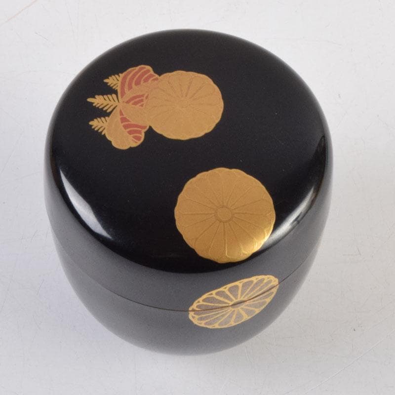 茶道具　蒔絵師　宗祥作　高台寺蒔絵　棗　共箱　V　9174