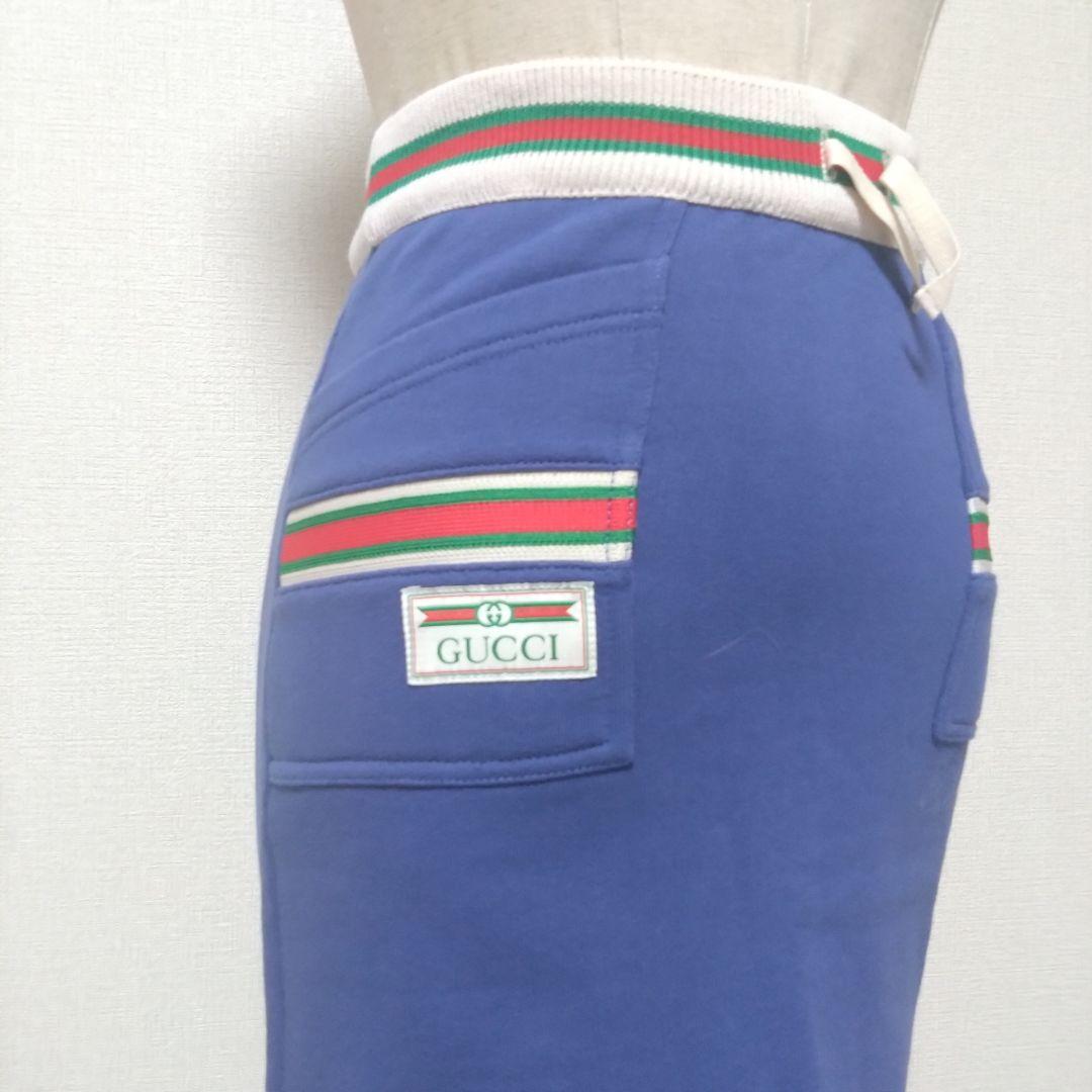 正規品 GUCCI グッチ ネイビー ストライプ タイト スカート ブルー