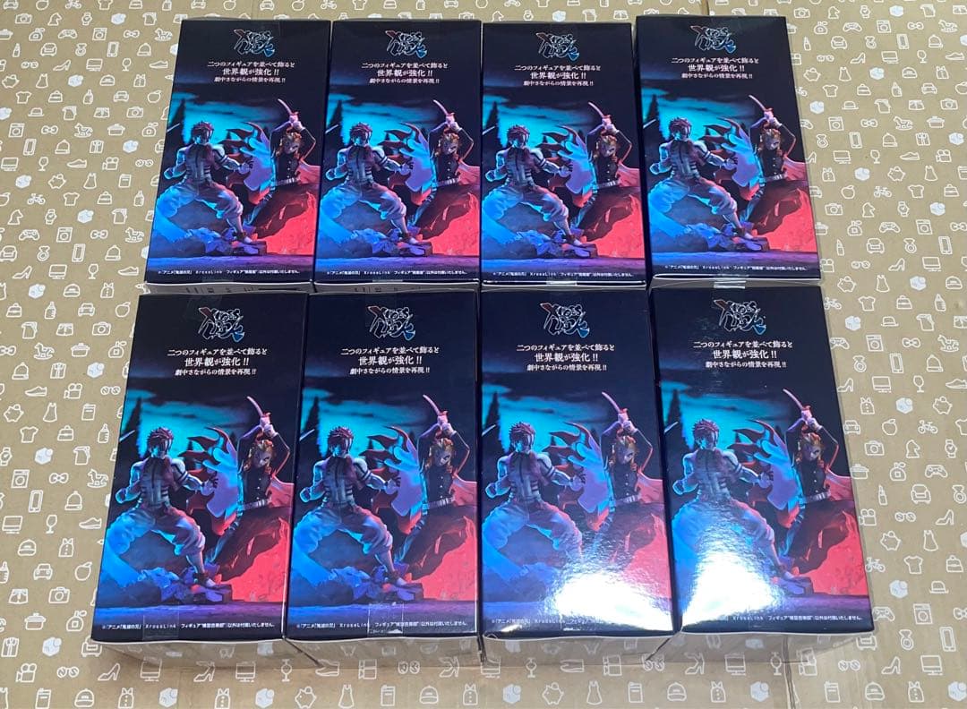 鬼滅の刃　XrossLink フィギュア　猗窩座　煉獄杏寿郎　２種８個セット