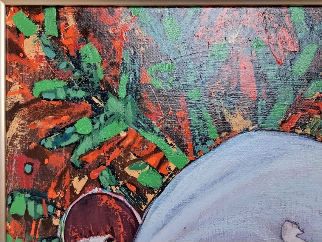 藤川さき 藤川沙樹「名前をおしえて」2018年 キャンバスに油彩 F6号 額装品