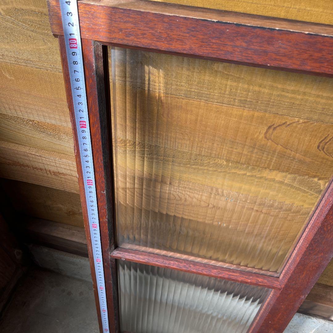 アンティーク波板ガラス枠