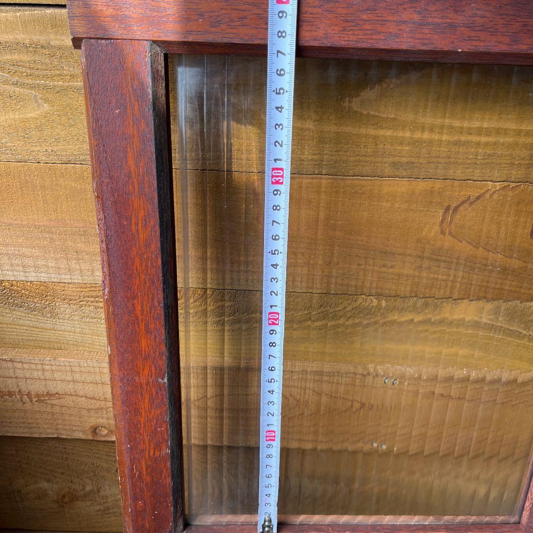 アンティーク波板ガラス枠