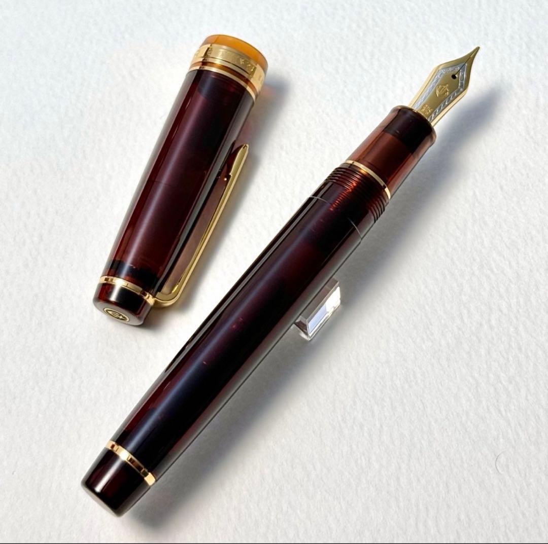 美品 未使用 sailor セーラー万年筆 プロギア モカブラウン 茶 MF