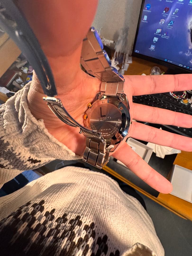 SEIKO クロノグラフ 腕時計 ブラック