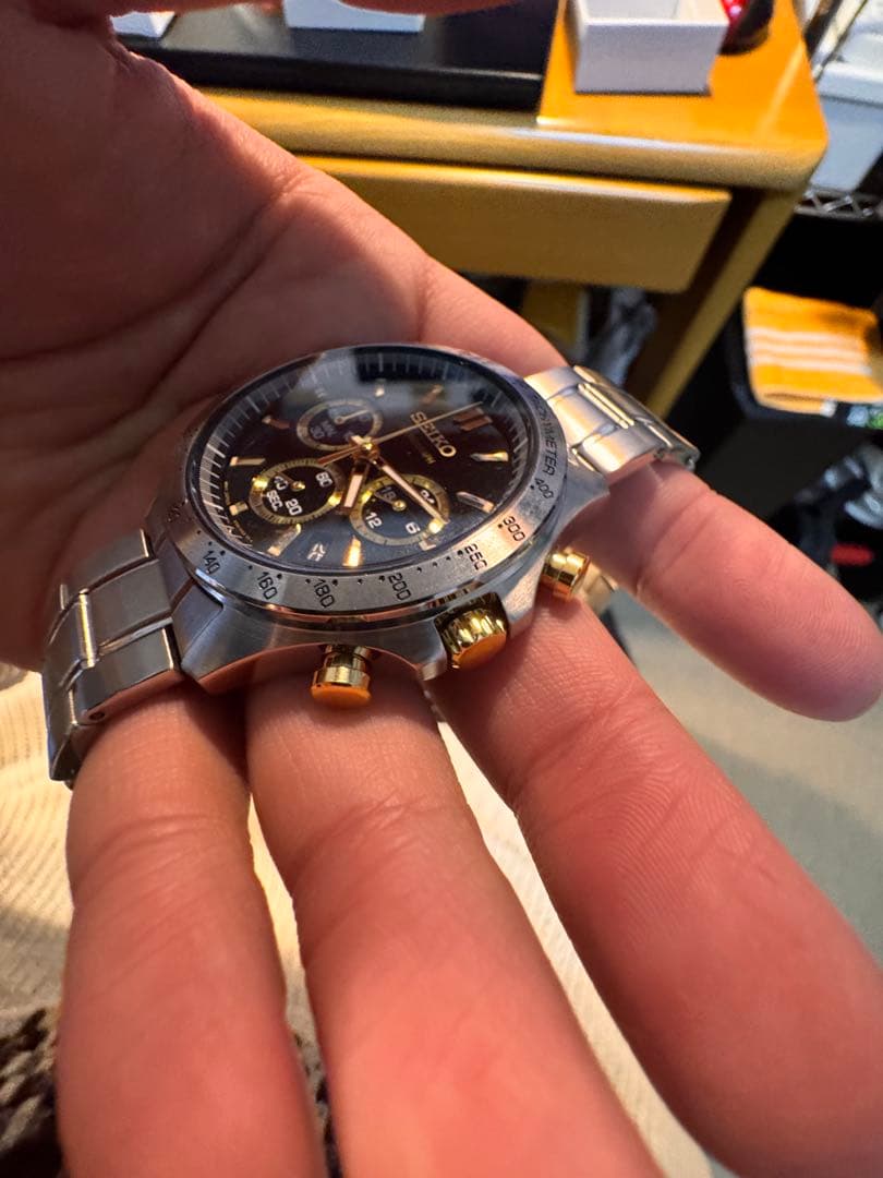 SEIKO クロノグラフ 腕時計 ブラック