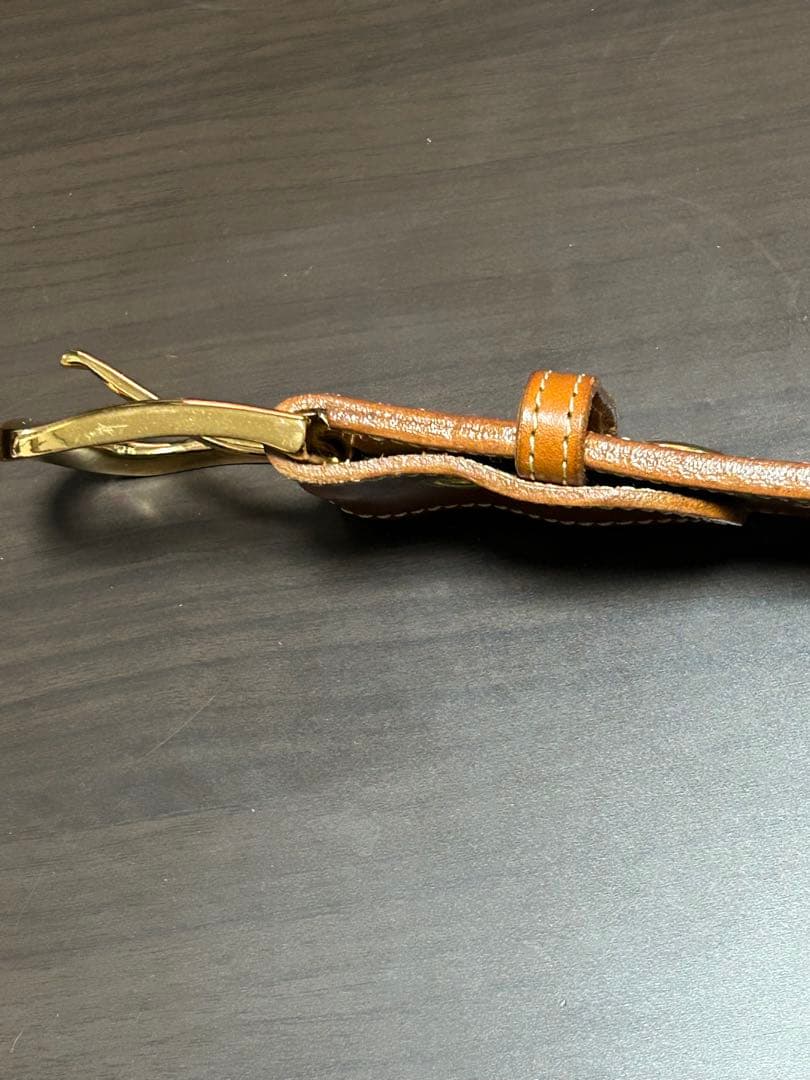 〈美品〉VOLK V-9 LEATHER BELT ブラウン