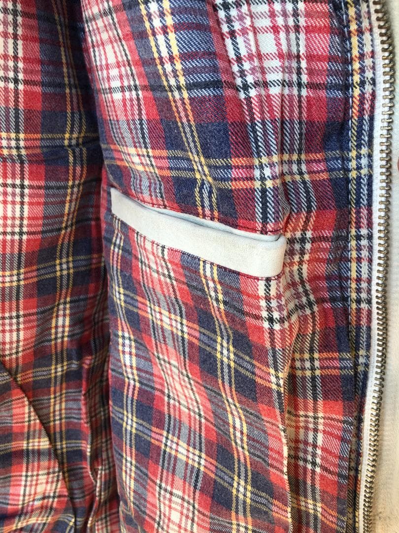 Schott シングルライダースレザージャケット アイボリー/L