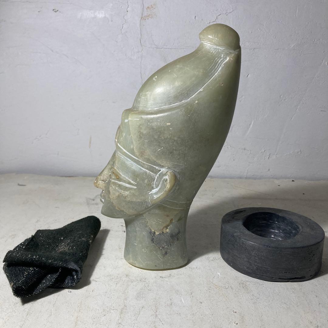 アメス 1 世の石彫 古代エジプト ファラオ 石像 2.5kg コレクション