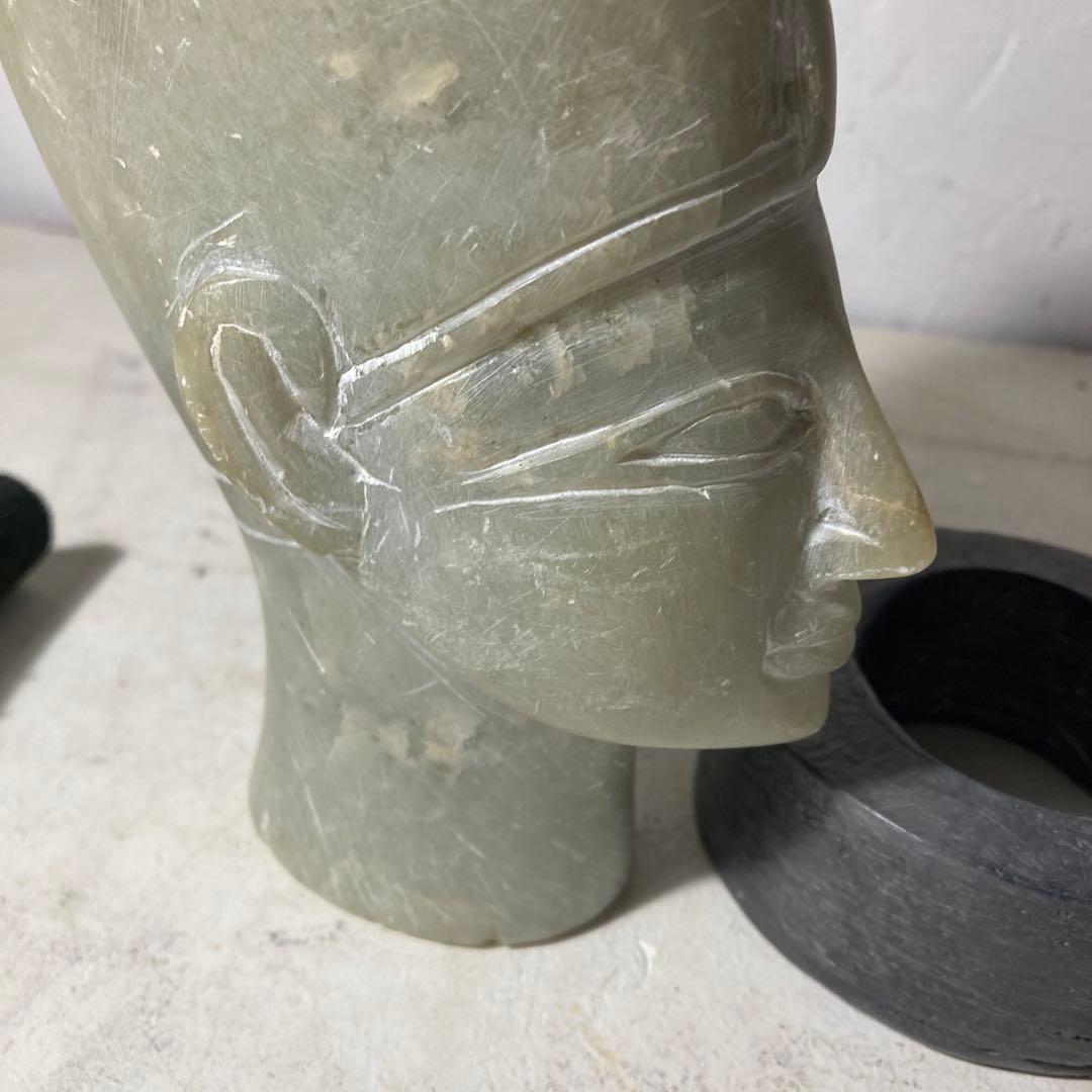 アメス 1 世の石彫 古代エジプト ファラオ 石像 2.5kg コレクション