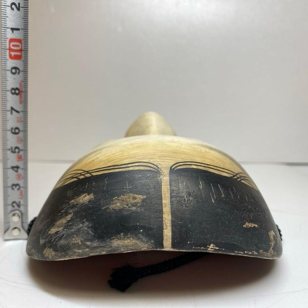 在銘　木彫　小面　能面　木箱　シルク袋付　トヒオ　東さ7-1104☆2F