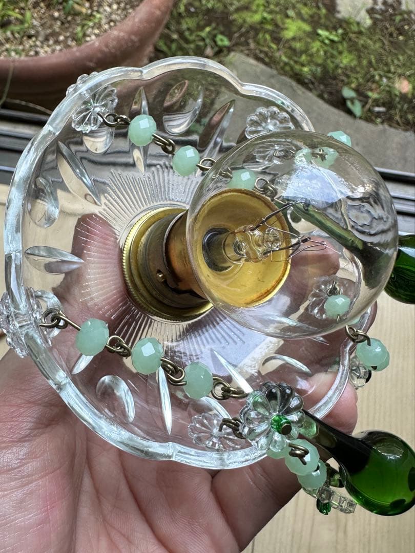 ＊ひーこページになります＊② 『グリーンムラーノガラスのミニシャンデリア』