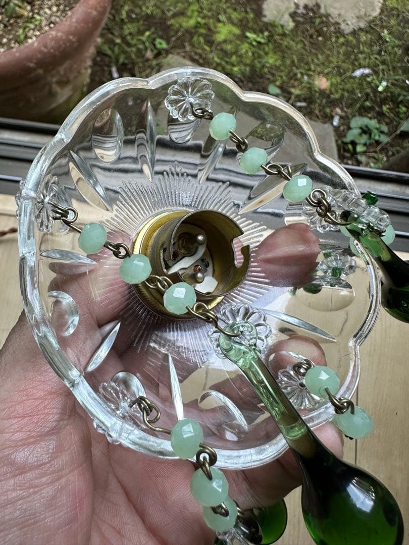 ＊ひーこページになります＊② 『グリーンムラーノガラスのミニシャンデリア』