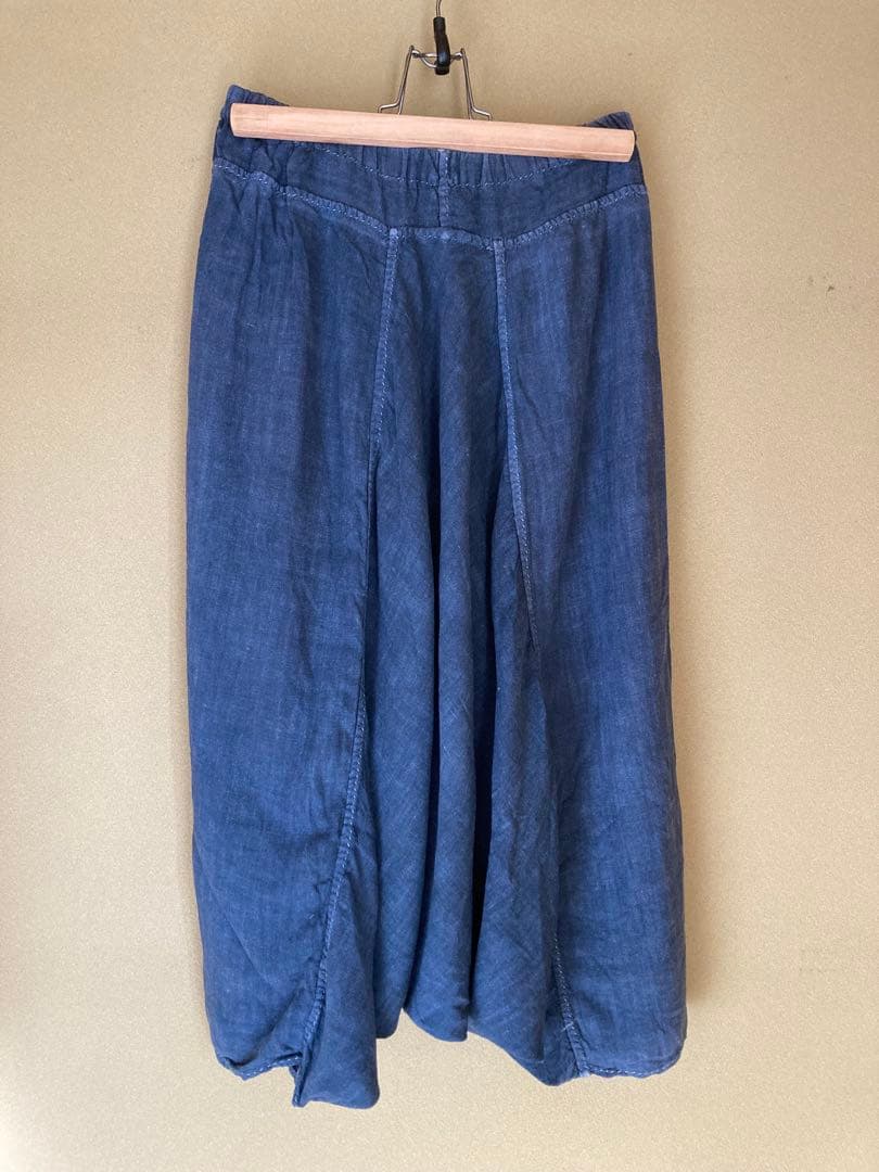 えみおわす　リスパンツ　藍染/早川ユミ　mittan グランピエ　calico