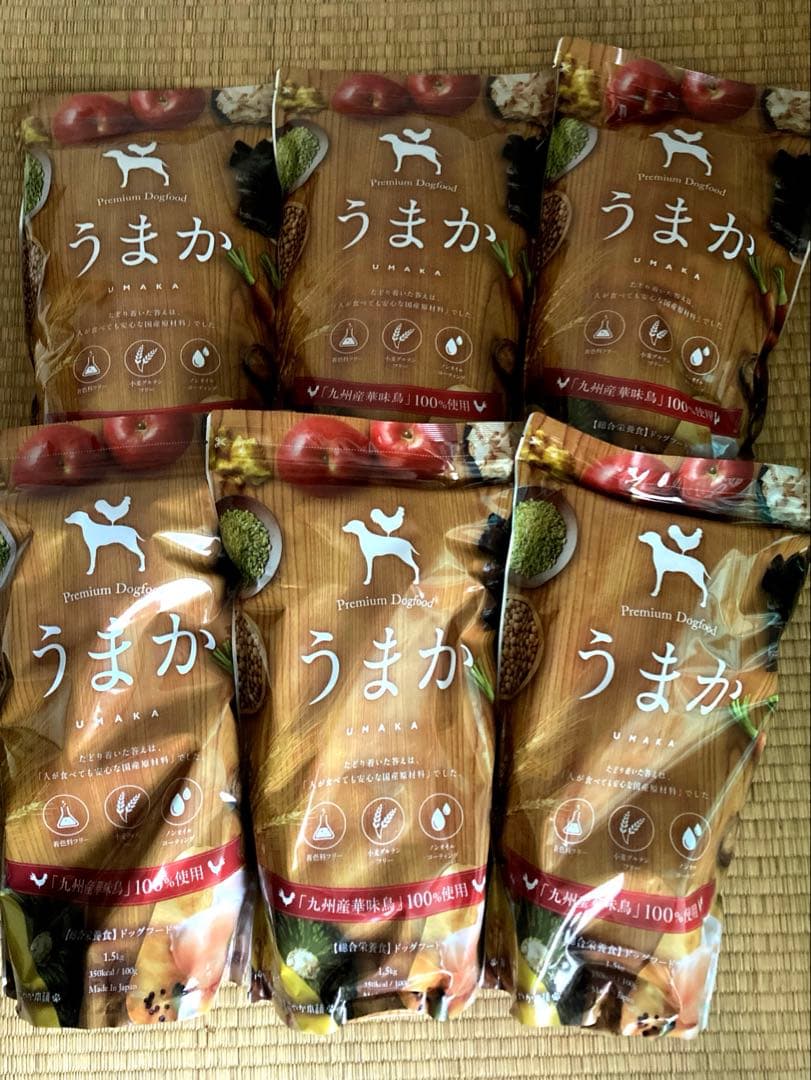 ドライドッグフード うまか 1.5kg 6袋