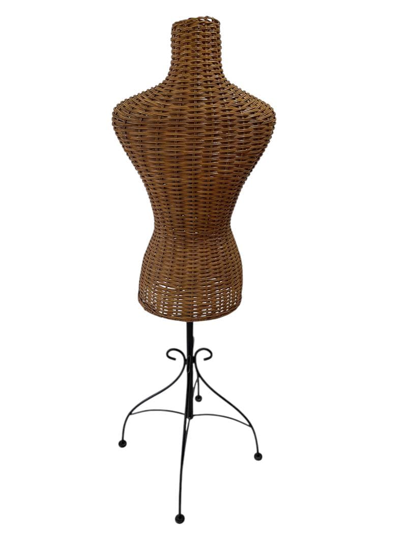 【美品】ラタン製トルソー マネキン　ボディ　婦人用ラタントルソー