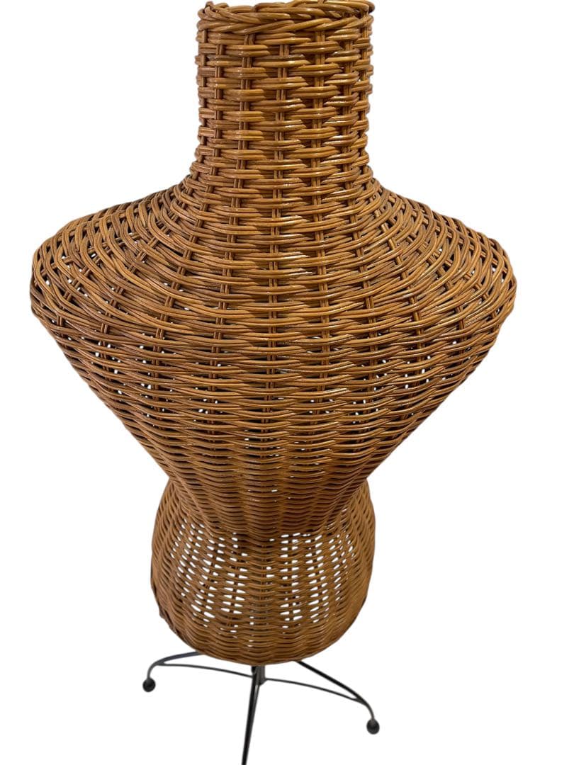 【美品】ラタン製トルソー マネキン　ボディ　婦人用ラタントルソー