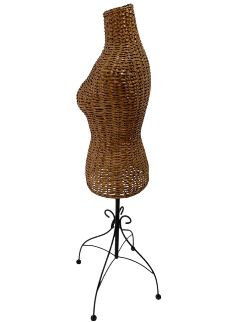 【美品】ラタン製トルソー マネキン　ボディ　婦人用ラタントルソー