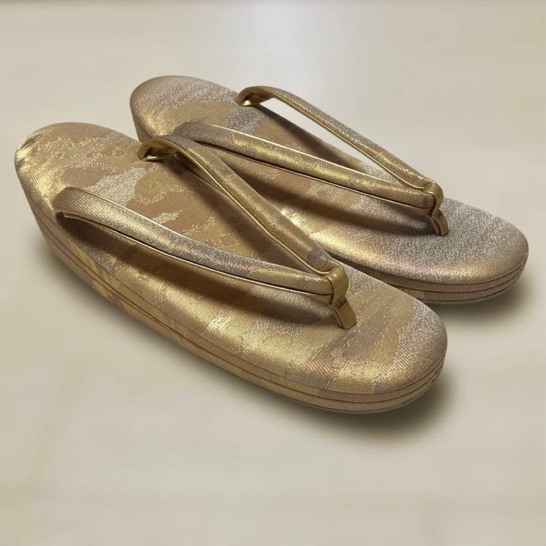 《極美品・箱付き》伊と忠　草履バッグセット　帯地