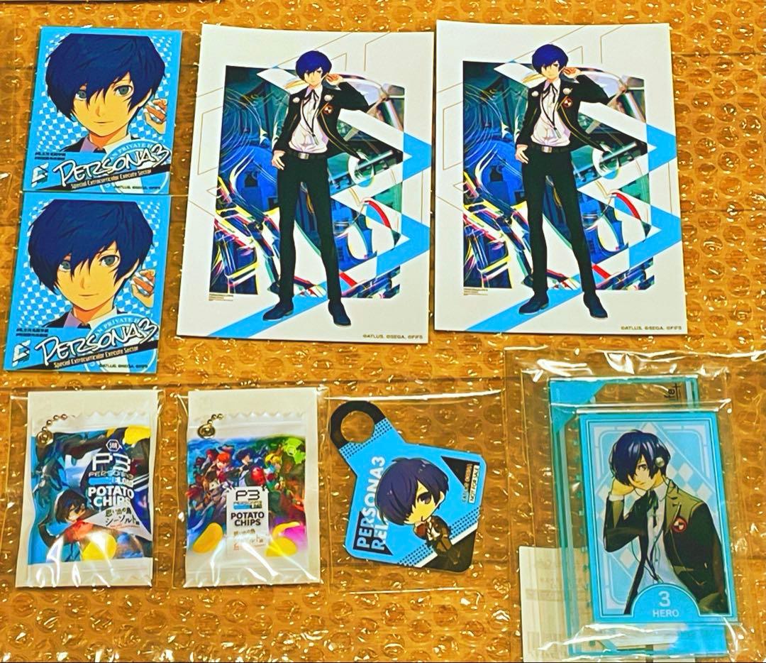 新品　ペルソナ3 主人公　結城理　アイギス　FIFS 缶バッジ　アクリルブロック