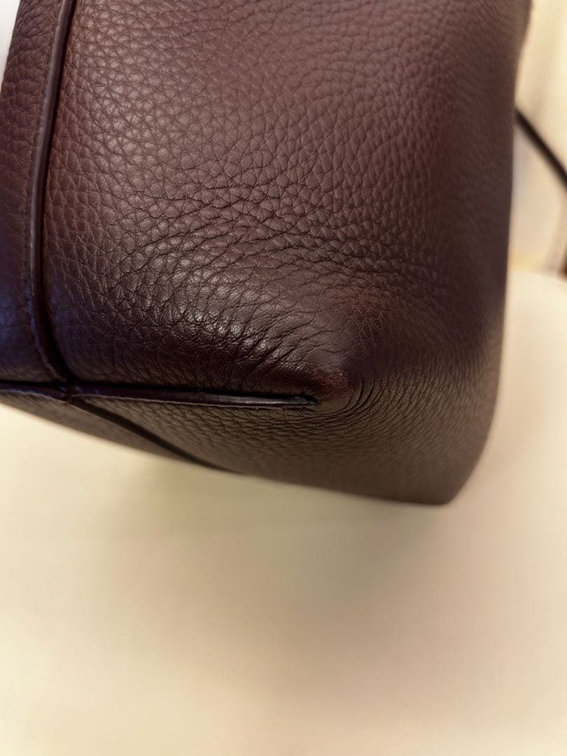 THE ROW ダークブラウン レザーショルダーバッグ