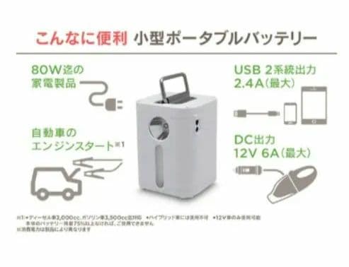 【最終価格】一家に一台 　大容量　小型ポータブルバッテリー　ピンク