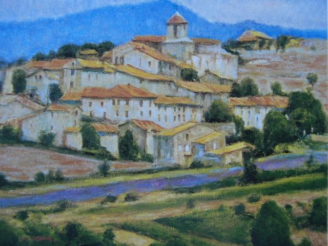 山口正人、【山村（プロバンス）】、希少な画集画、新品高級額