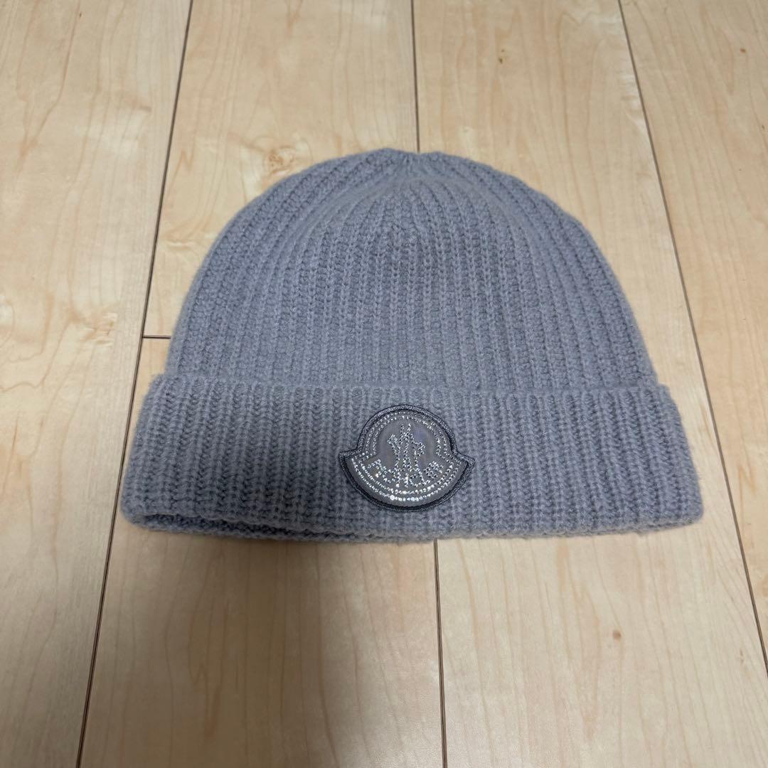 モンクレール ニットキャップ グレー