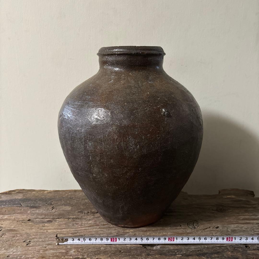 古常滑　丹波　大壺　民芸　古陶磁　アンティーク　古道具　古備前　古瀬戸　検:李朝