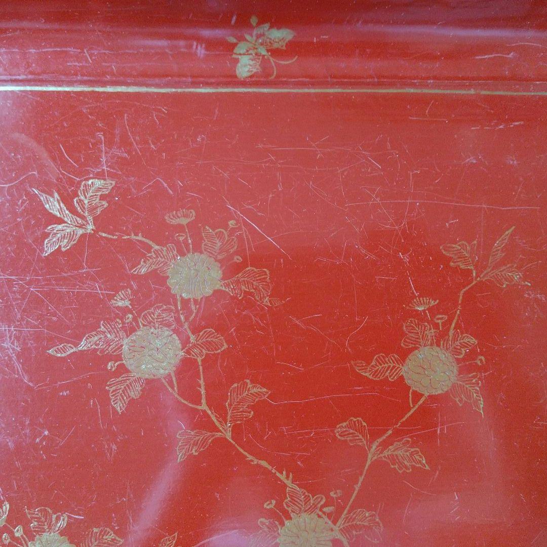 琉球漆器 江戸時代 足付 盆 貴重 骨董 茶道具