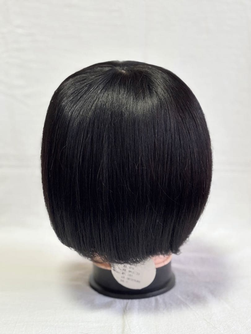 【ナチュラルブラック】人毛100% フルウィッグ 医療用 ウィッグ ショート