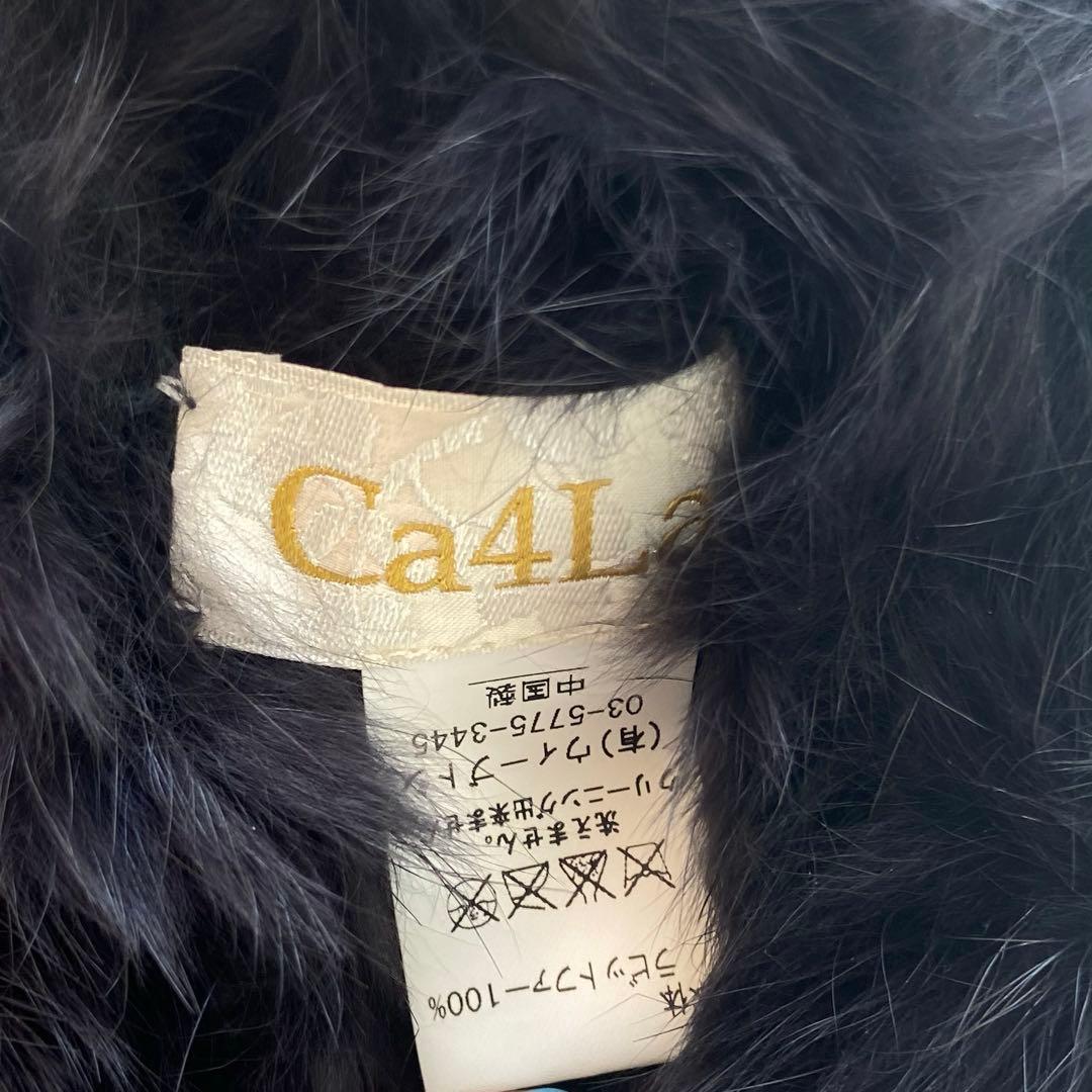 CA4LA ラビットファー ニット帽 ブラック➕ネコリパ