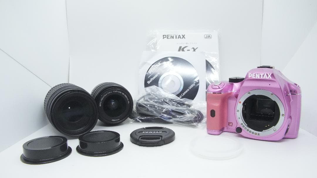 【Y3025】 PENTAX K-X ピンク / ダブルズームキット