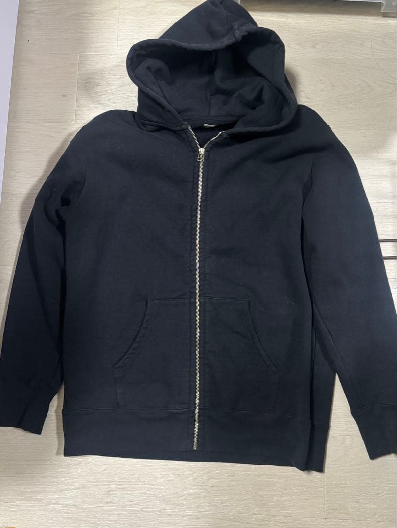 ロンハーマン　ブラック ジップアップ パーカー