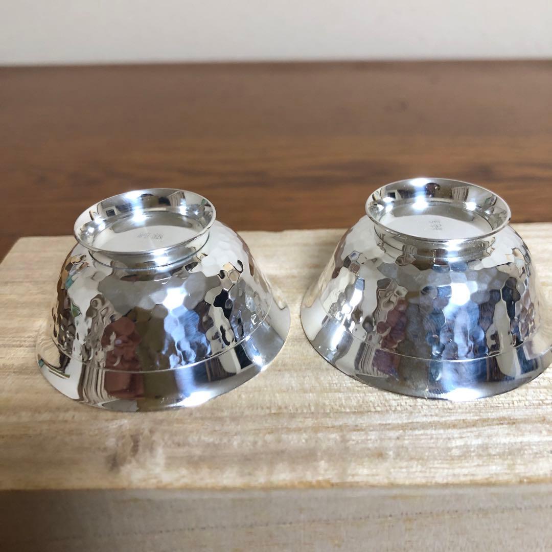 純銀　盃　木箱入り