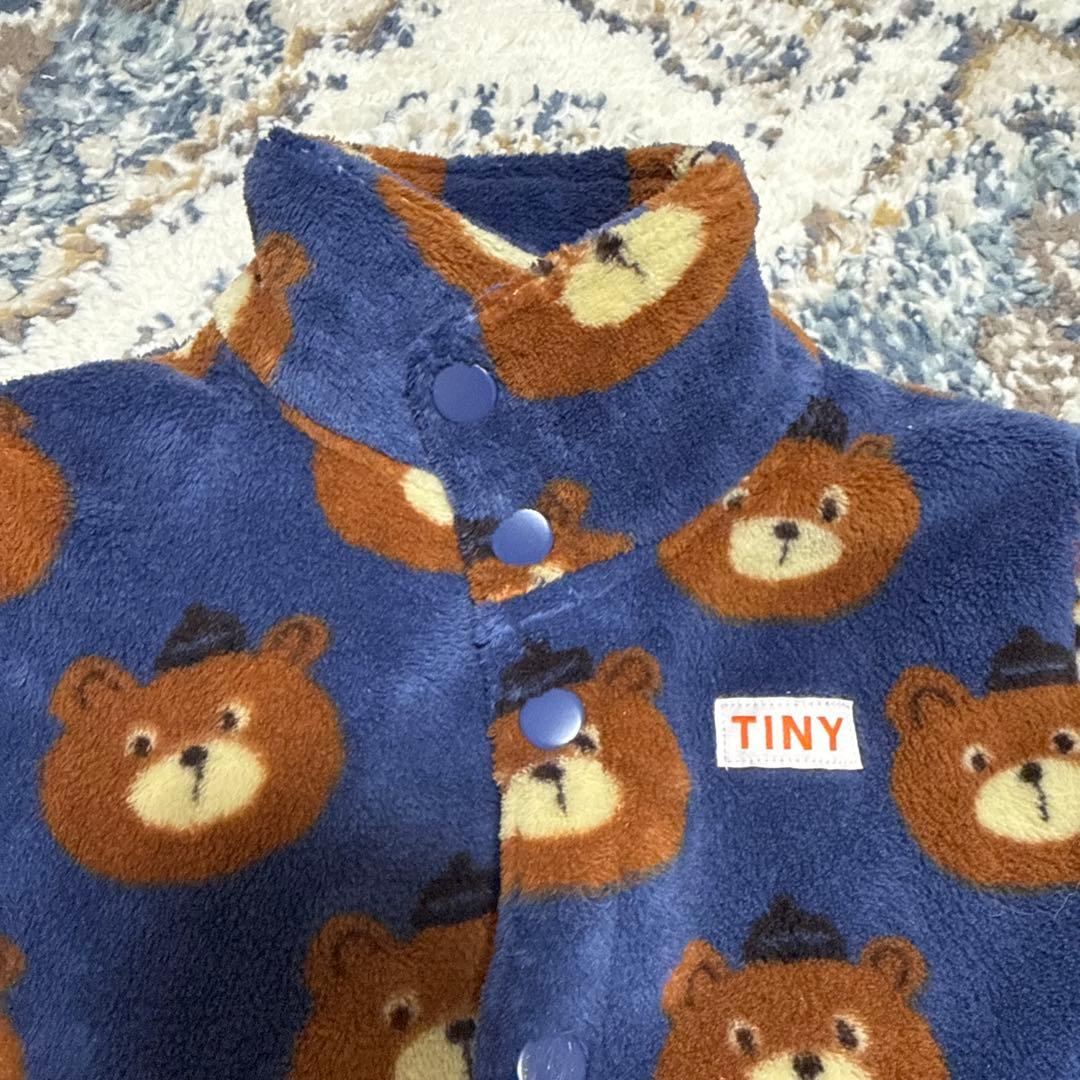 値下げ　TINY クマ柄 フリース　アウター 2Y タイニーコットンズ