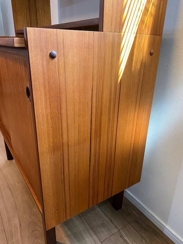 1960s デンマーク チーク キャビネットオープンハイシェルフ仕上済