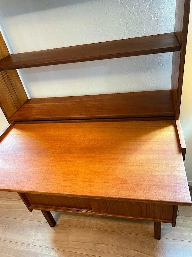 1960s デンマーク チーク キャビネットオープンハイシェルフ仕上済