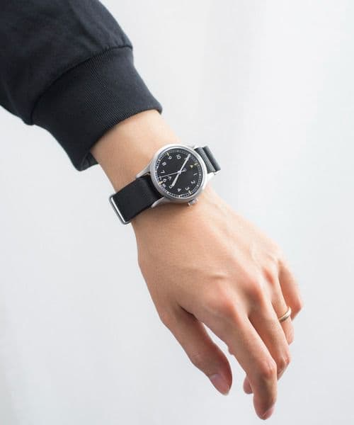 NAVAL WATCH 自動巻き腕時計 ブラック