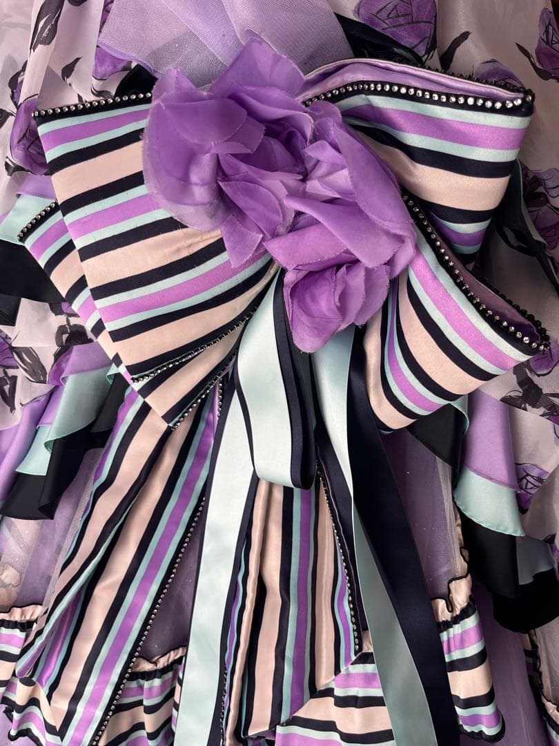 【希少】シェーナドゥーノ 神田うの カラードレス 花柄 紫 結婚式