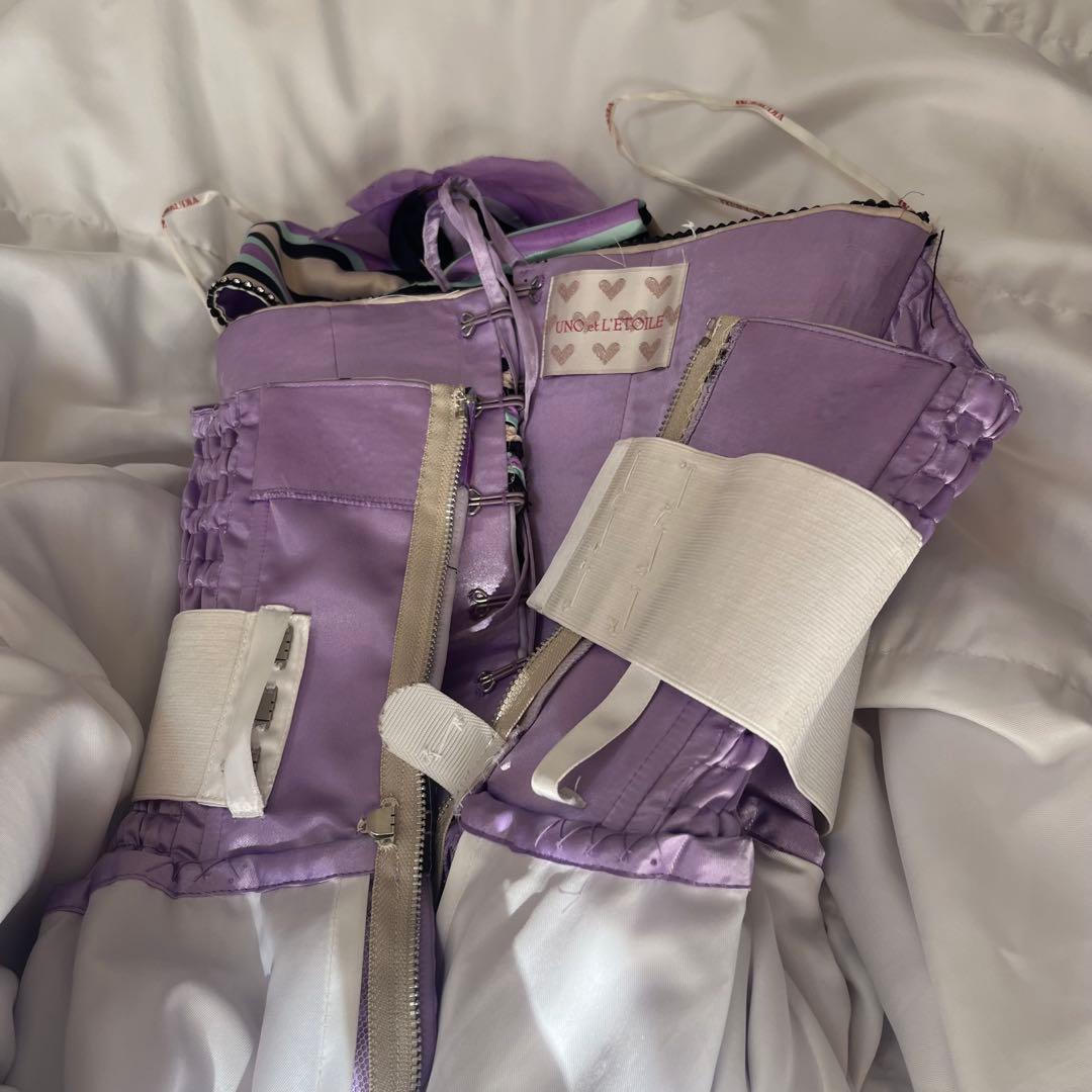 【希少】シェーナドゥーノ 神田うの カラードレス 花柄 紫 結婚式