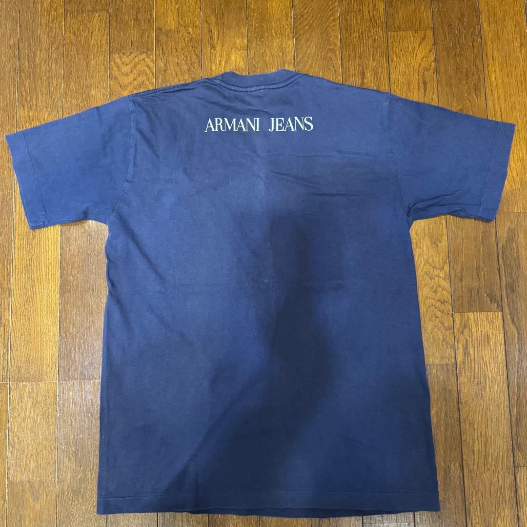【値下可】ARMANI JEANS ネイビー Tシャツ
