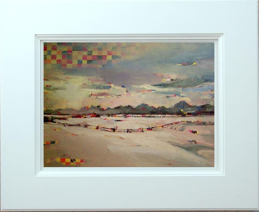 油絵 菅家令子 絵 絵画インテリア 額付(白) uF6-060204 風景雪景色