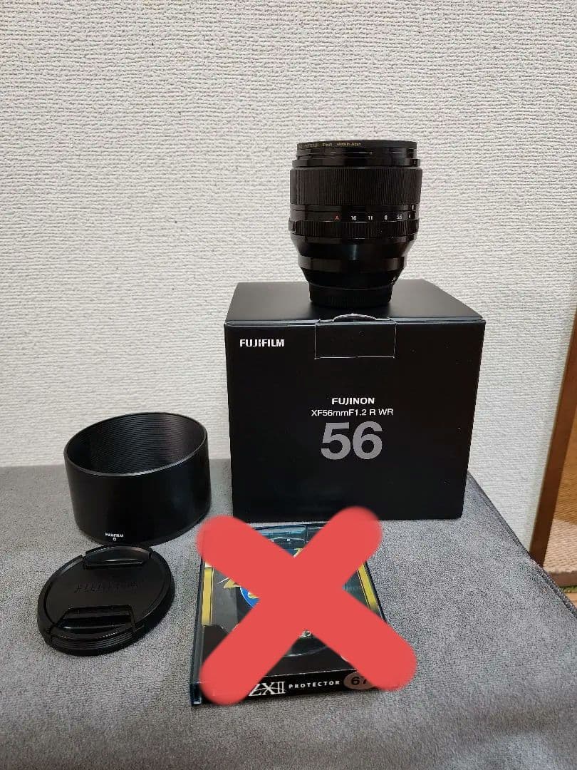 xf56mm f1.2 r wr　HAKUBA レンズフィルター 付き