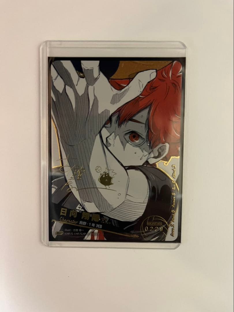 ハイキュー バボカ 日向翔陽 シリアルナンバー入りサインカード 極P