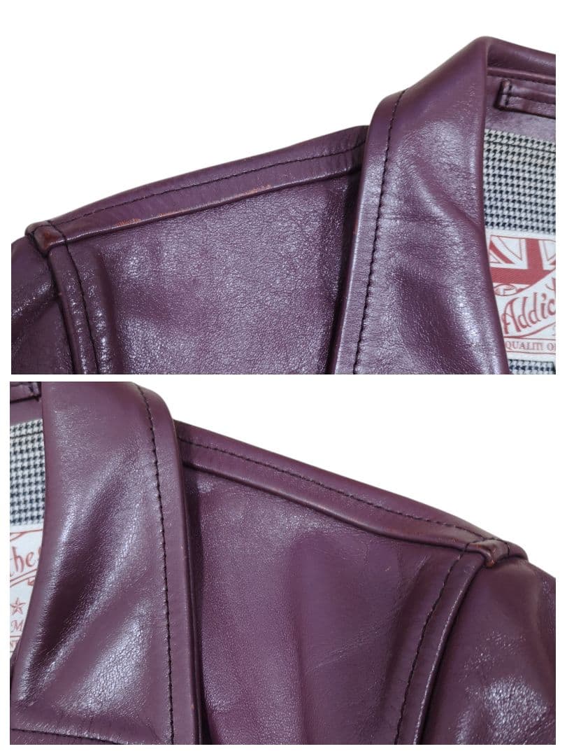 アディクトクローズ　ライダースジャケット　ホースハイド　34　男女兼用