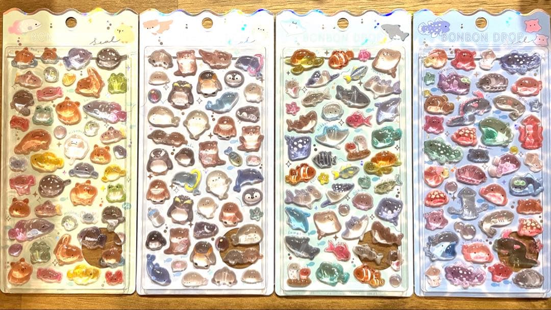 ボンボンドロップシール水族館限定【正規品】4枚セット