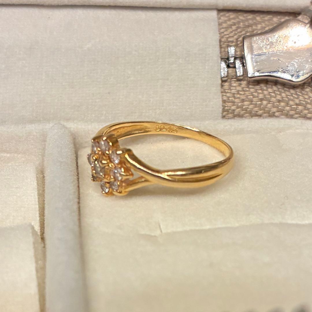 K18YG フラワーモチーフ リング