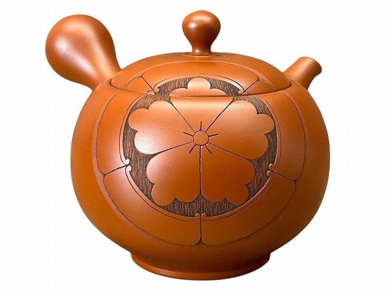 旧家蔵出 新品 常滑焼 吉川雪堂 吉川壺堂 合作 朱泥 急須 茶器 真作保証 ②