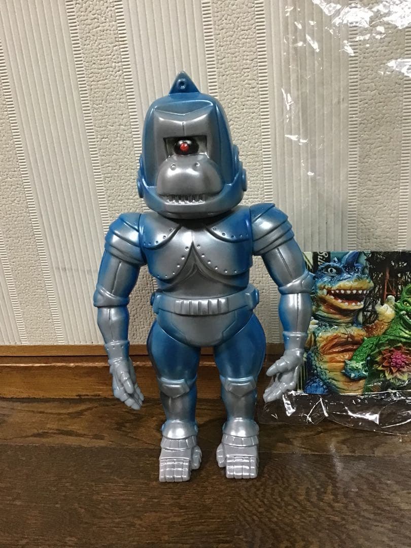 ＪＳＭ　青銀色メカコング怪獣ソフビ　美品　値引不可　プロフ必読