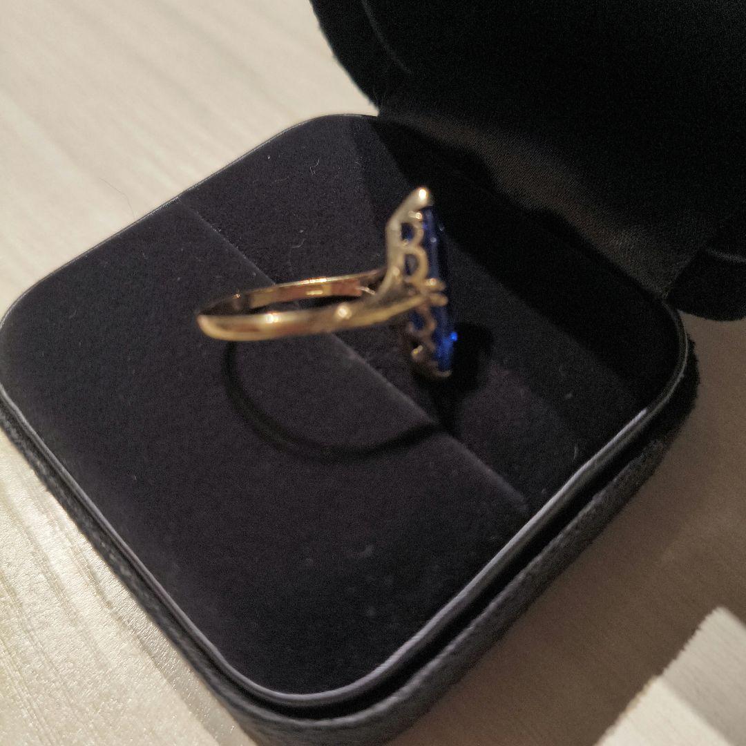 K18ブルーの宝石リング
